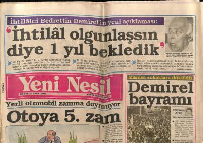 Yeni Nesil Gazetesi 19 Eylül 1988 - Yerli Otomobil Zamma Doymuyor GZ55711 - 1