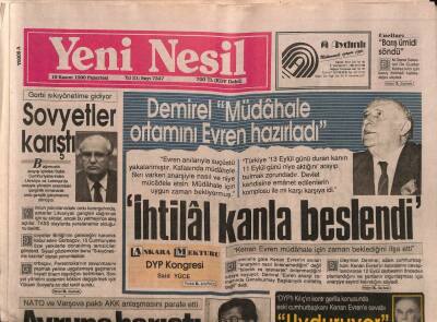 Yeni Nesil Gazetesi 19 Kasım 1990 - NATO Ve Varşova Paktı AKK Anlaşmasını Parafe Etti GZ87400 - 1
