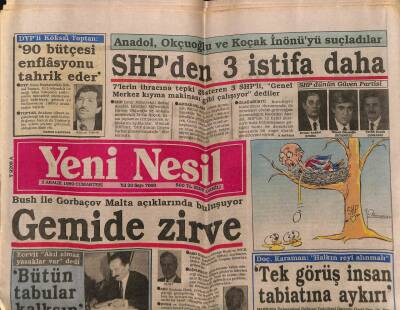 Yeni Nesil Gazetesi 2 Aralık 1989 - Bush İle Gorbaçov Malta Açıklarında Buluşuyor GZ62920 - 1