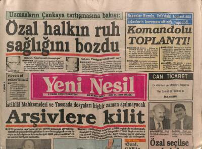 Yeni Nesil Gazetesi 2 Ekim 1989 - Ercan Holding Kurtuldu Gibi GZ80787 - 1