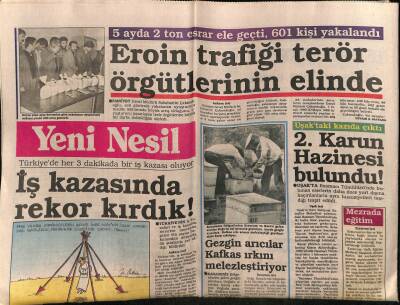 Yeni Nesil Gazetesi 2 Haziran 1989 - Kuraklık Korkutuyor GZ55718 - 1