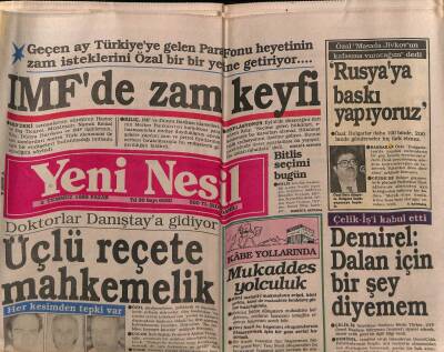 Yeni Nesil Gazetesi 2 Temmuz 1989 - New York Zirvesi Rumları Çileden Çıkardı GZ80789 - 1