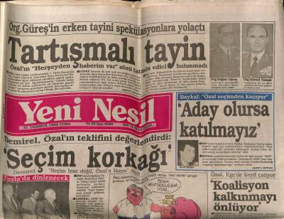 Yeni Nesil Gazetesi 21 Temmuz 1989 - ABD Uçağı İnişte Yere Çakıldı , 67 Ölü GZ62932 - 2