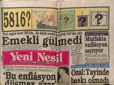 Yeni Nesil Gazetesi 22 Temmuz 1989 - Özala Zalim İthamı GZ62931 - 1