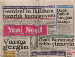 Yeni Nesil Gazetesi 25 Mayıs 1989 - Demirelin İktidara Hazırlık Kampanyası GZ61421 - 1