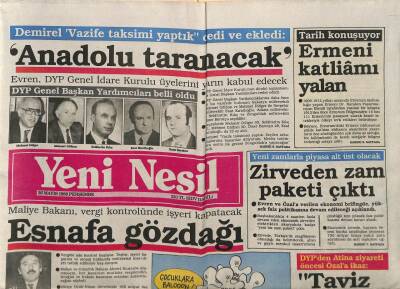 Yeni Nesil Gazetesi 26 Mayıs 1988 - Özal Problemleri İnkar Etmiyoruz ! GZ83798 - 1