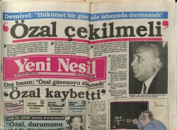 Yeni Nesil Gazetesi 27 Eylül 1988 - Dış Basın Özal Güvenoyu Alamadı Özal Kaybetti GZ61472 - 2