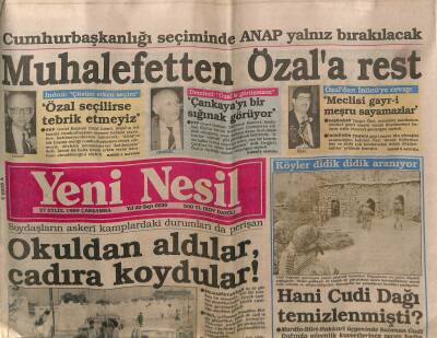 Yeni Nesil Gazetesi 27 Eylül 1989 - Hani Cudi Dağı Temizlenmişti ? GZ80781 - 1