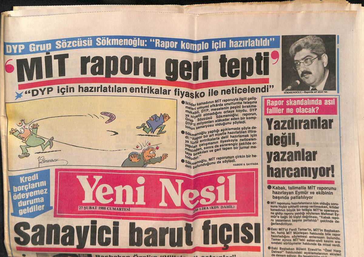 Yeni Nesil Gazetesi 27 Şubat 1988 - Vasiliu Maraş'ı İstiyor - Karabağ Kaynıyor ! GZ147140 - 1