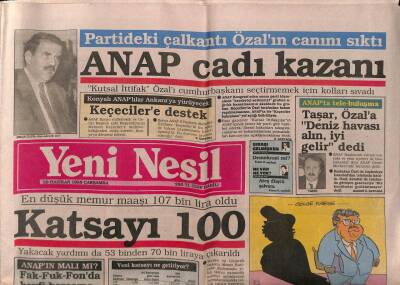 Yeni Nesil Gazetesi 29 Haziran 1988 - Özal , Fatih Köprüsüne Denizden Çıkacak GZ83780 - 1