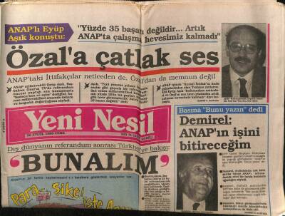 Yeni Nesil Gazetesi 30 Eylül 1988 - Demirel Anapın İşini Bitireceğim GZ61474 - 1