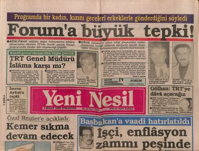 Yeni Nesil Gazetesi 4 Şubat 1989 - Paraguayda Kanlı Darbe - TRT Genel Müdürü İslama Karşı Mı ? GZ93499 - 1