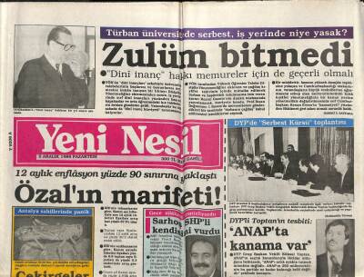 Yeni Nesil Gazetesi 5 Aralık 1988 - TRTyi İdare Edenler Vatan Hainleri Mi ? GZ102676 - 1