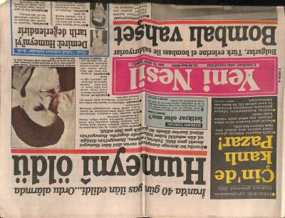Yeni Nesil Gazetesi 5 Haziran 1989 - İranda 40 Gün Yas, Humeyni Öldü GZ55713 - 1