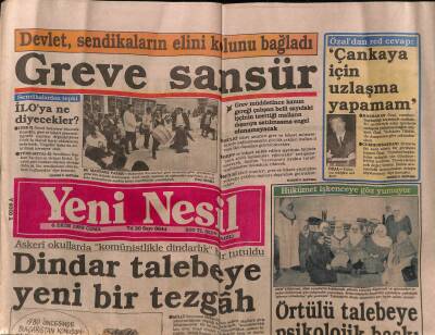 Yeni Nesil Gazetesi 6 Ekim 1989 - Nobel Armağanı Lamanın GZ80810 - 1