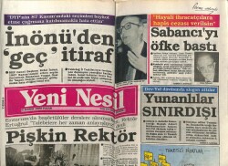 Yeni Nesil Gazetesi 6 Kasım 1988 - Demirel Dev Yol Davasında Slogan Attılar Yunanlılar Sınırdışı GZ61469 - 1
