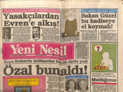 Yeni Nesil Gazetesi 6 Ocak 1989 - Turgut Özal Bunaldı, Seka İşçisi Perişan GZ55663 - 1