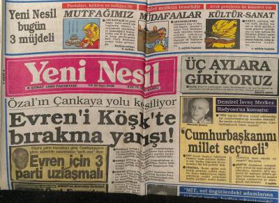 Yeni Nesil Gazetesi 6 Şubat 1989 - Evreni Köşkte Bırakma Yarışı GZ61465 - 1