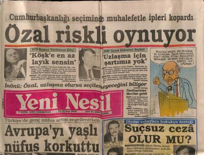 Yeni Nesil Gazetesi 7 Ekim 1989 - Avrupayı Yaşlı Nüfus Korkuttu GZ80770 - 1