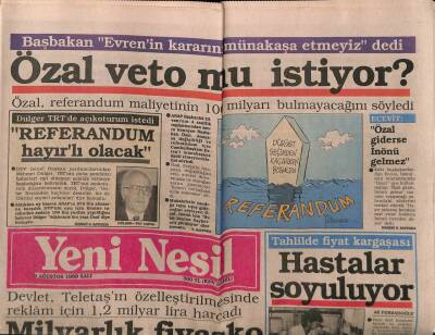 Yeni Nesil Gazetesi 9 Ağustos 1988 - Hastalar Soyuluyor GZ55707 - 1