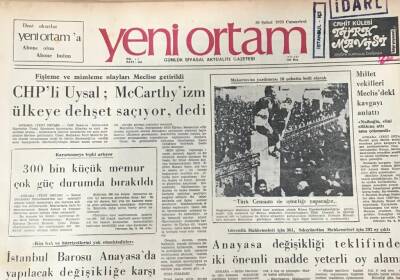 Yeni Ortam Gazetesi 10 Şubat 1973- Papandreu CIAnın Kıbrısta Darbe Planladığını İddia Etti GZ39365 - 1