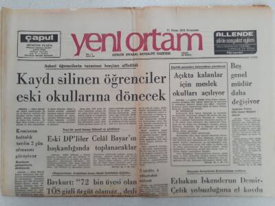 Yeni Ortam Gazetesi - 11 Nisan 1974 - Erbakan Demir Çelik Yolsuzluğuna El Koydu GZ112345 - 1