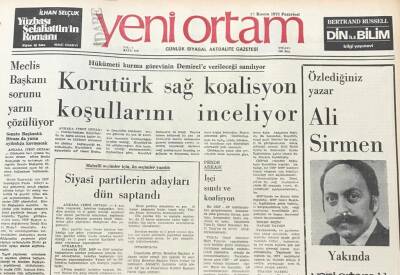 Yeni Ortam Gazetesi 12 Kasım 1973 -Mısır Ve İsrail Ateş-kes Anlaşmasını Dün İmzaladılar GZ39423 - 1