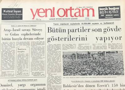 Yeni Ortam Gazetesi 13 Ekim 1973-Batılılar OPEC in Petrol Politikasını Endişe İle İzliyor GZ39286 - 1