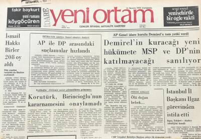 Yeni Ortam Gazetesi 14 Kasım 1973 -Ahmet İşvan İsteyerek Yaratılan Spekülasyon Halkı Bezdirdi GZ39416 - 1