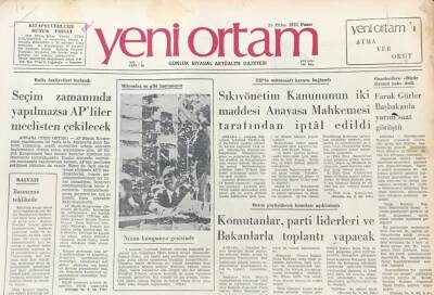 Yeni Ortam Gazetesi 15 Ekim 1972-Tabii Senatör Mucip Ataklı Az Gelişmiş Ülkeler Özel Girişimle Kalkınamaz GZ39275 - 1