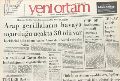 Yeni Ortam Gazetesi 18 Aralık 1973-CHPli Kemal Güven Meclis Başkanlığına Aday Gösterilecek GZ39388 - 1
