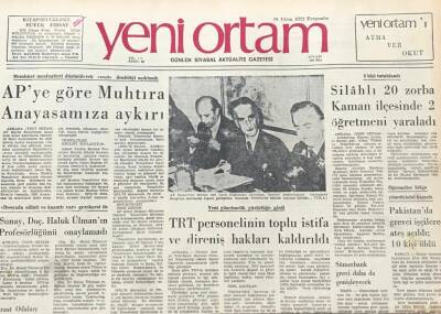 Yeni Ortam Gazetesi 19 Ekim 1973 -APye Muhtıra Anayasamıza Aykırı GZ39405 - 1
