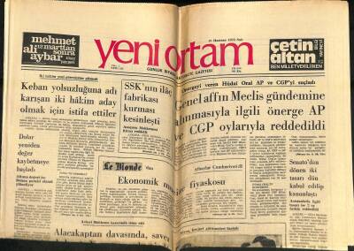 Yeni Ortam Gazetesi 19 Haziran 1973 - Brejnet Beyaz Sarayda - SSKnın İlaç Fabrikası Kurması Kesinleşti GZ119289 - 1
