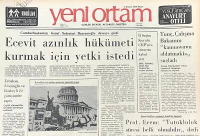 Yeni Ortam Gazetesi 2 Aralık 1973-İsrail Ajanları Nazi Kasabı Mengeleyi Paraguayda Vurdu GZ39294 - 1