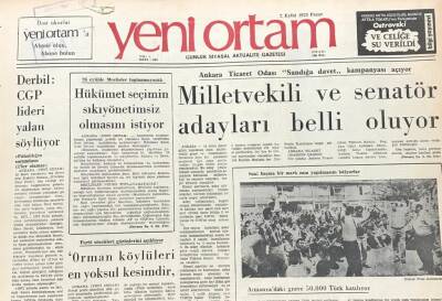 Yeni Ortam Gazetesi 2 Eylül 1973 -CHP, Teşvik Tedbirlerini Geri Kalmış Bölgelere Kaydıracak GZ39401 - 1