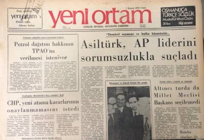 Yeni Ortam Gazetesi 2 Kasım 1973 Asiltürk Demirel Seçmene Ve Halka Küsmüş GZ39222 - 1