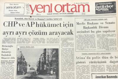 Yeni Ortam Gazetesi 20 Kasım 1973 -Türkiye Petrol Boykotunun Dışında Kalacak GZ39422 - 1