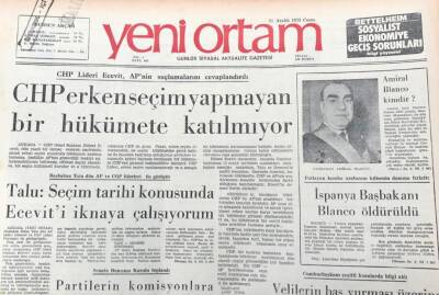 Yeni Ortam Gazetesi 21 Kasım 1973 -Sovyetler Birliği Uzaya Kozmos Dizisinden Sekiz Uydu Birden Fırlattı GZ39456 - 1