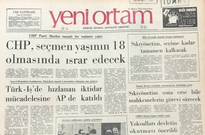 Yeni Ortam Gazetesi 21 Mayıs 1973- Sıkıyönetim Sona Erse Bile Mahkemelerin Görevi Sürecek GZ39343 - 1