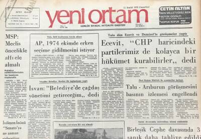 Yeni Ortam Gazetesi 22 Aralık 1973 -Blancoyu Bask Milliyetçileri Öldürdü GZ39435 - 1