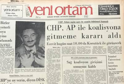Yeni Ortam Gazetesi 22 Kasım 1973 -Askeri Ceza Evindeki Sanıklar İçin Can Güvenliği İstendi GZ39409 - 1