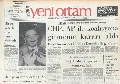 Yeni Ortam Gazetesi 22 Kasım 1973 -Kaddafi, Irak Ve Suriyeye Birleşme Teklifinde Bulundu GZ39438 - 1