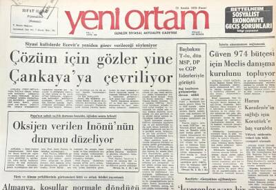 Yeni Ortam Gazetesi 23 Aralık 1973 -Almanya ,Koşullar Normale Döndüğü Zaman İşçi Alımına Yeniden Başlayacak GZ39446 - 1