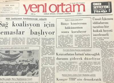 Yeni Ortam Gazetesi 24 Aralık 1973- Batı Avrupayı Kara Günler Bekliyor GZ39339 - 1