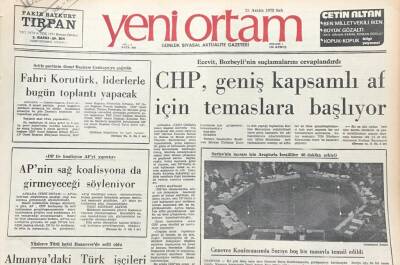 Yeni Ortam Gazetesi 25 Aralık 1973 -İsrail Sinadan Çekilmeyi Kabul Ediyor GZ39450 - 1