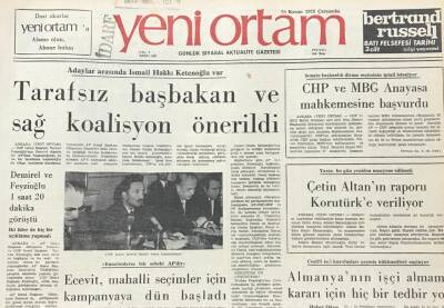 Yeni Ortam Gazetesi 28 Kasım 1973-Almanyanın İşçi Almama Kararı İçin Hiç Bir Tedbir Yok GZ39372 - 1