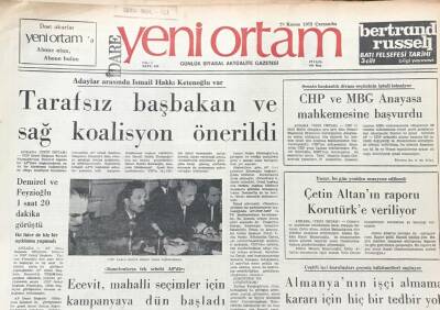 Yeni Ortam Gazetesi 28 Kasım 1973 -Cezayir Zirvesinde İslam Ülkelerinin İsraille İlişkileri Kesmeleri Talep Edilecek GZ39441 - 1