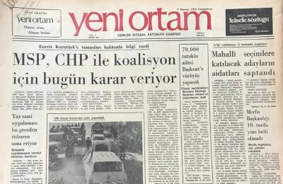 Yeni Ortam Gazetesi 3 Kasım 1973 -DYF İş Hükümet Kurulmasına Karşı Çıkan Partileri Kınadı GZ39413 - 1