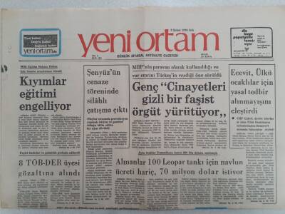 Yeni Ortam Gazetesi - 3 Şubat 1976 - MHPnin Paravan Olarak Kullanıldığı Ve Vur Emrini Türkeşin Verdiği Öne Sürüldü GZ112330 - 1
