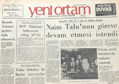Yeni Ortam Gazetesi 30 Aralık 1973- Ecevit Türk Milletinin Bağımsızlığını Atatürk İle Beraber İnönü Kurmuştur GZ39335 - 1